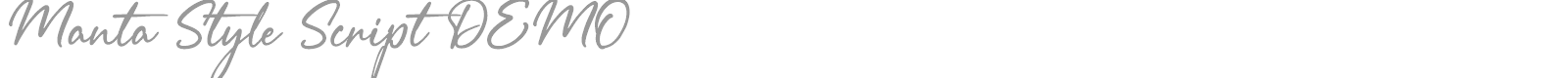Manta Style font preview
